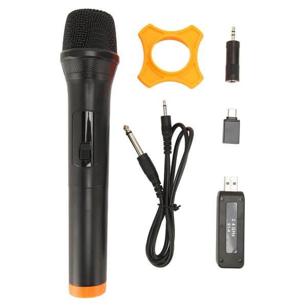 Trådlös mikrofon 2.4G USB Dynamisk mikrofon Sladdlös handhållen mikrofon för karaoke sång tal