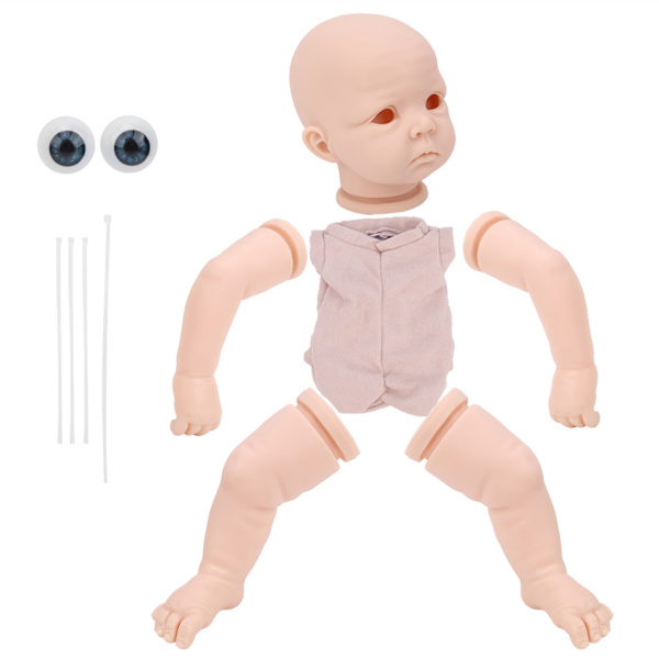 21-tums Reborn-docka kit omålad stora ögon DIY babyflicka docka delar bedårande barn gåva