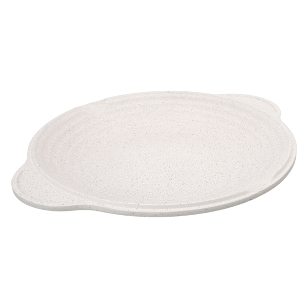 Korean BBQ Non Stick Barbecue Grill Pan White 32cm Grill Plate for Induction Cooker