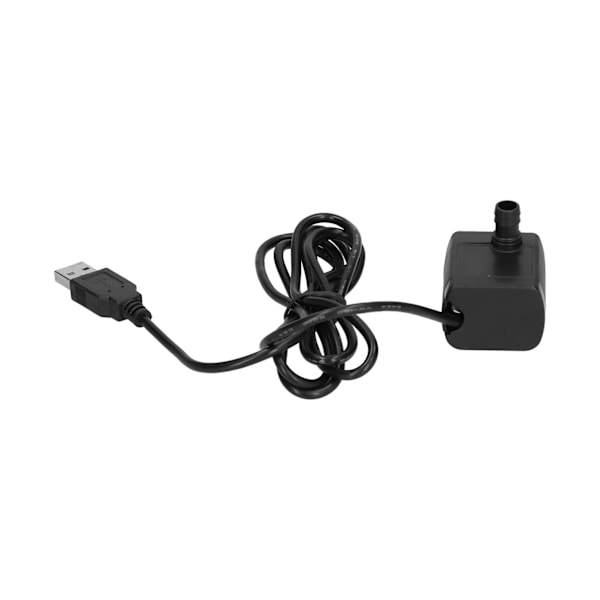 Vannpumpe USB-plugg Børsteløs Mikro Nedsenkbar Pumpe Sirkulasjonsenhet DC5V 170L/H 100cm Løft