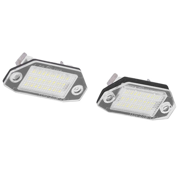 Bil nummerpladelys hvid LED 12‑24V plastik Plug and Play passer til Ford Focus C‑MAX 2003‑2018