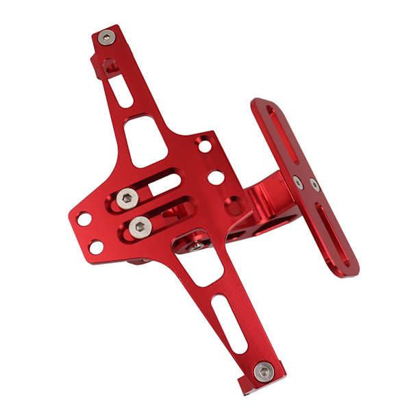 Motorcykel Nummerplade Beslag CNC Aluminium Legering Universal Justerbar Motorcykel Nummerplade Holder Rød
