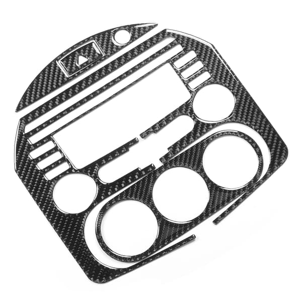 4 stk. karbonfiber sentralt kontrollpanelramme dashborddekorasjonssett som passer til Mazda MX‑5 / Roadster NCA
