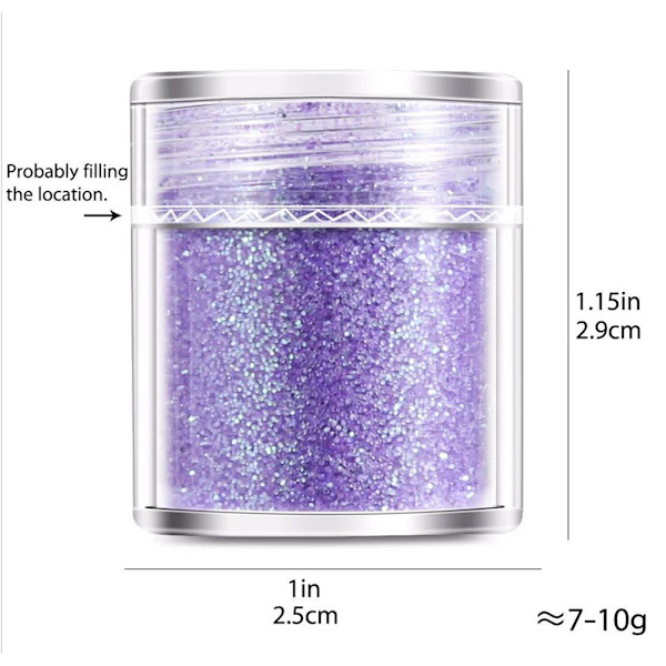 Glitterpulver Flashpulver Paljetter Nail Art Makeup Glitter Nagelpulver Dekoration