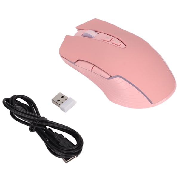 Trådlös spelmus 2,4 GHz RGB Fem nivåer DPI Justerbar Ergonomisk design Bärbara datortillbehör