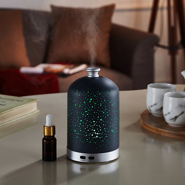 100 ml 3D glas ultralyd aromaterapi aroma diffuser luftfugter LED natlys luftfugter 110-240V EU-stik