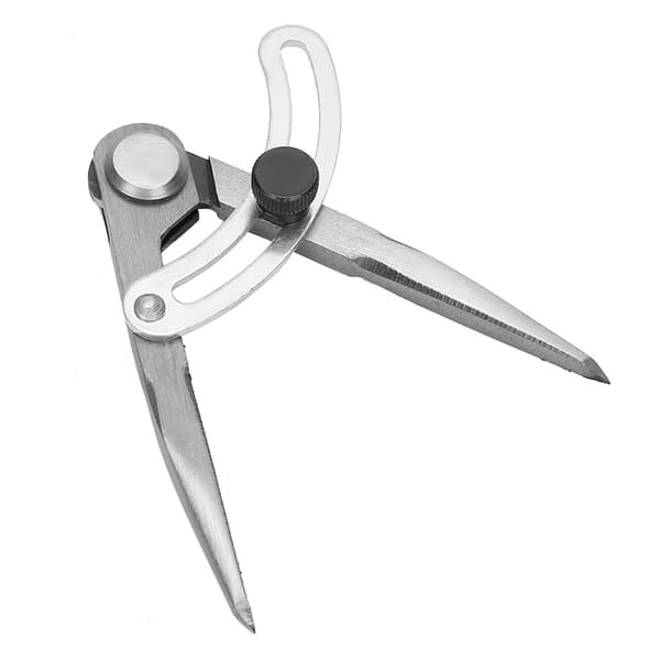 Läder Scriber Spacing Compass Marking Tool Läderhantverk Linjeritning Roterande Verktyg 100mm