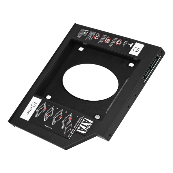 2,5" SATA HDD SSD-kabinet Harddiskdrevbås Caddy Optisk DVD-adapter til bærbar 9,5 mm