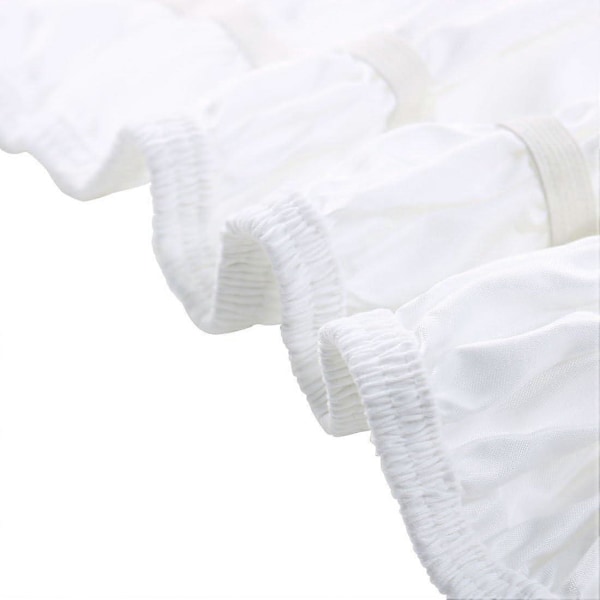Sängöverkast Borstad Polyester Sängkappa Omlott Tre Sidor Elastisk 100x190cm Snövit