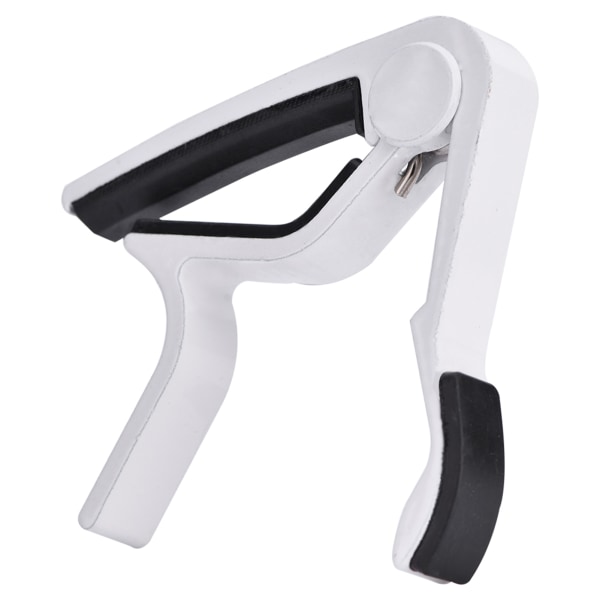 Bærbar Quick Change Tune Clamp Håndholdt Tuner Capo for Folk Guitar White
