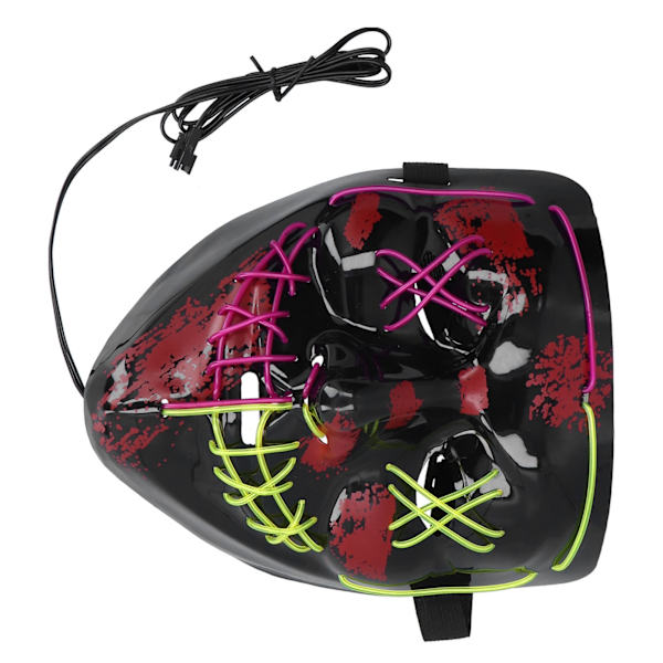 LED Halloween Maske Skræmmende Lysende Glødende Maske Cosplay til Kostumer Halloween og Jul