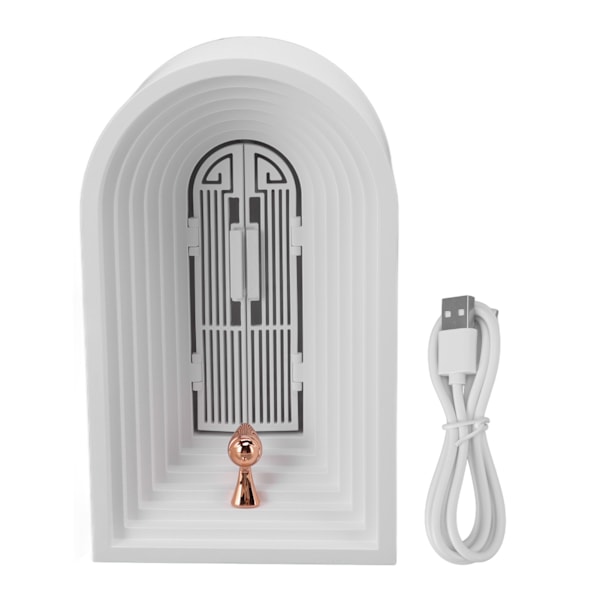 Skrivbords Bluetooth-högtalare USB-laddning Justerbar ljusstyrka Nattljus Högtalare för sovrum Vit
