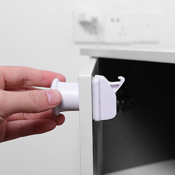 Magneettiset kaappilukot - Lapsen turvallisuus, helppo asennus, näkymätön muotoilu (8 lukkoa + 2 avainta)