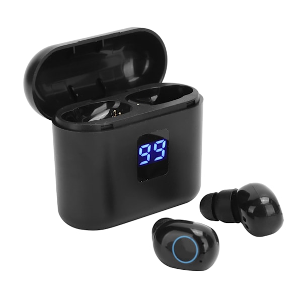 TWS trådløse Bluetooth 5.1 øretelefoner med berøringskontroll i øret hodesett digitalt display ørepropper