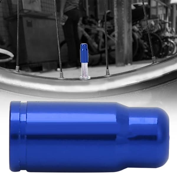 50 stk. anodiserte sykkeldekk Presta luftventil støvdeksler i aluminiumslegering (blå)
