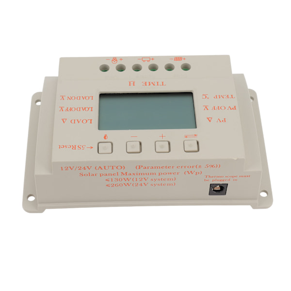 Solcellsregulator MPPT Laddningsurladdningskontroll LCD-display 12V 24V USB 5V Utmatning