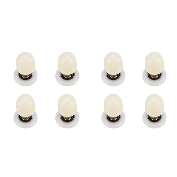 8 st mässings ABS skjutdörr rullar löpare remskivor badrum dörrar hårdvara (23mm)
