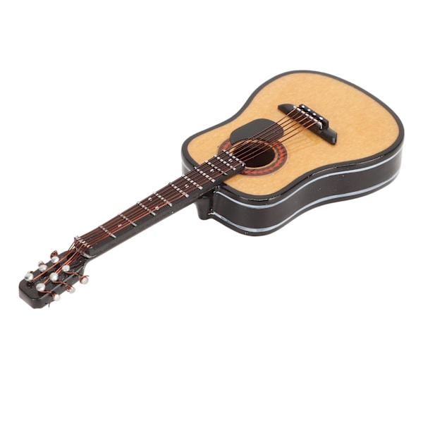 Musiikki-instrumentin rintaneula, kitaran muotoinen miniatyyri-instrumentin rintaneula, koristeellinen samettivuorattu kotelo