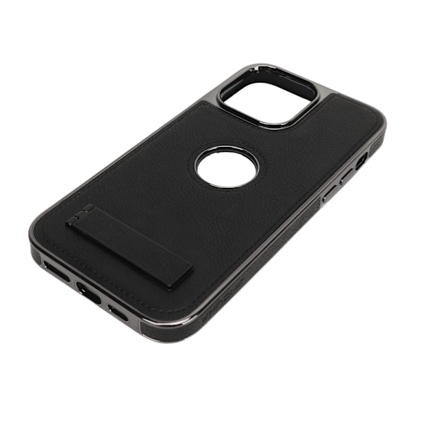 Fodral för IPhone PU Läder Fullt Skydd Stöttålig Slim Mobiltelefon Skal för Män Daglig Användning Svart för IPhone 14