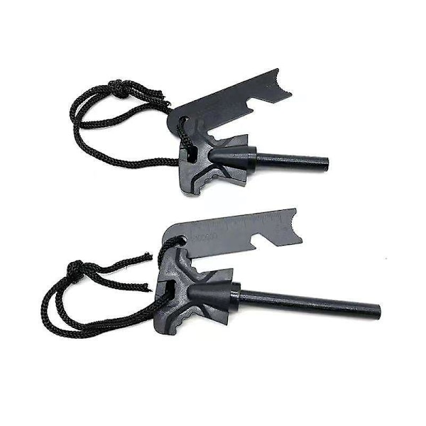 Överlevnadslighter Vattentät Paracord Armband och Striker för Camping Vandring Ryggsäck 2-pack