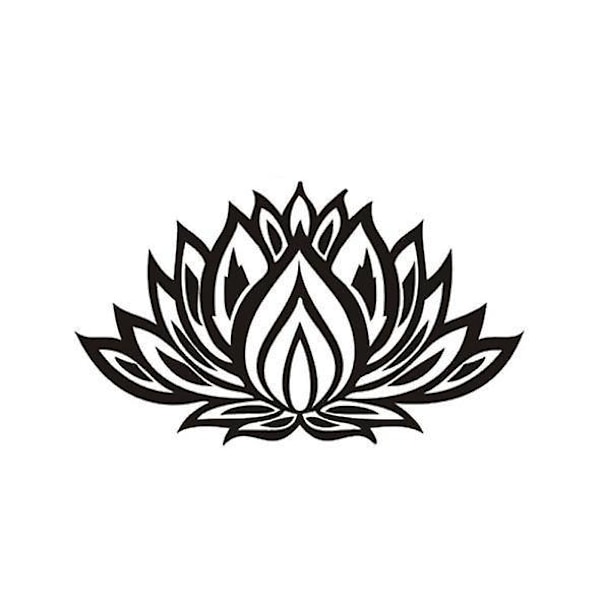 Lotus seinäkoriste - Luonnollinen - Musta metalli - 33*56 cm