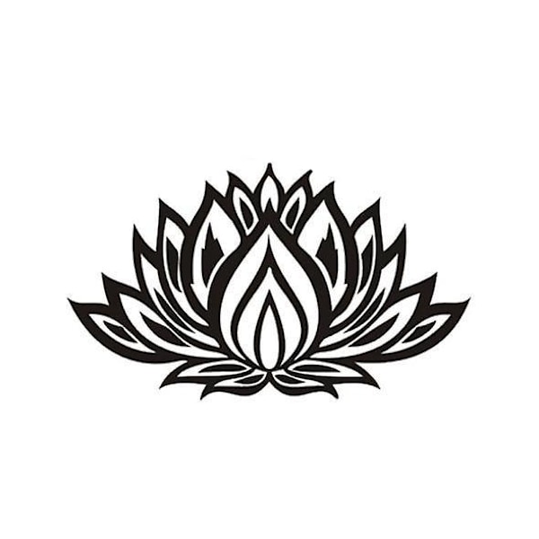 Lotus Wall Decor - Natural - Black Metal - 33*56 Cm