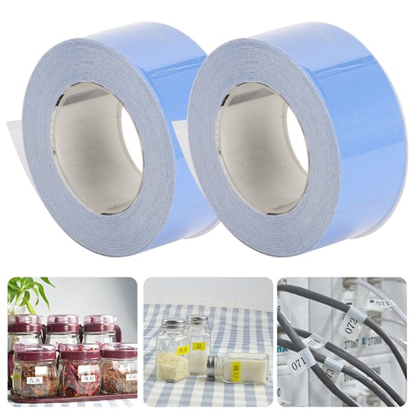 2 pakker print etikettape til KINGJIM TEPRA LR5C labelmaskine termisk papir kontorartikler (EQT15B)