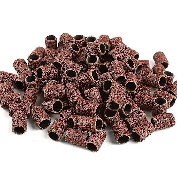 100 st Nagelpoleringsremsor med 80/120/180/240 Grader Professionellt Manikyrverktyg Lämpligt för Akryl Nagelborr Set NSB120Grit-100st