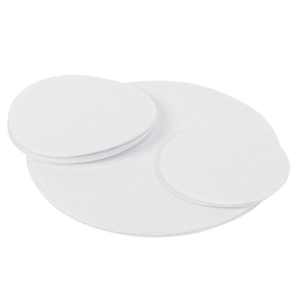 Filtbeskyttelse for tallerkener Anti-friksjons oppbevaringsseparator Isolasjonsmatte Matplate Porselensdeler (Hvit 24PCS)