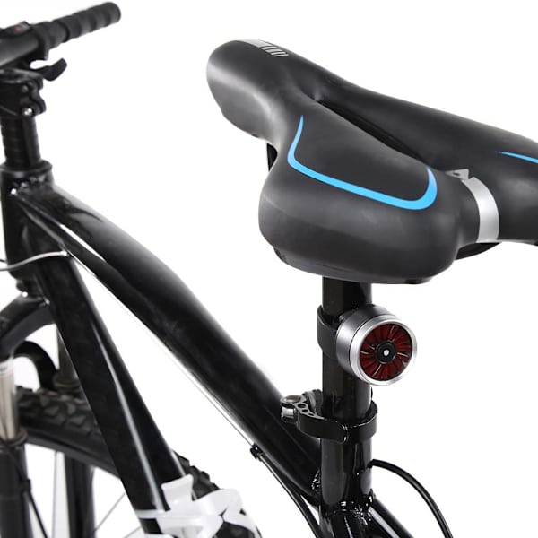 USB-laddande intelligent bromssensor cykelsäkerhetsvarningsbaklykta (silver)
