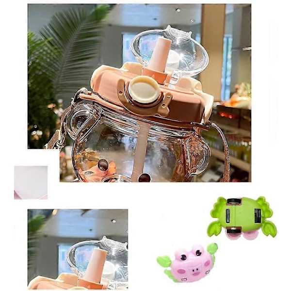 Kawaii Karhun Muotoinen JuomapulloSuuri Kawaii Karhun Muotoinen Juomapullo Pillillä ja HihnallaJuomapullo Pillillä ja Hihnalla