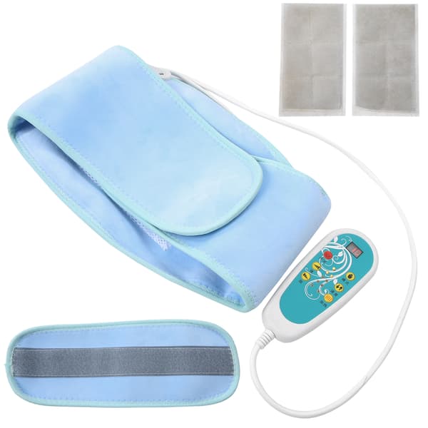Elektrisk midjevarmebelte Moxibustion Vibrerende Mage Massasje Midjebelte 100‑240V US Plug 100‑240V