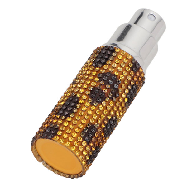 10 ml uudelleentäytettävä hajuvesipullo tekojalokivikoristeella Leopard Print Kannettava tyhjä suihkepullo