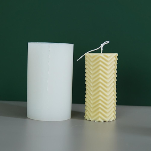 Moderne stearinlysstøbeform 3D geometrisk silikonelysfremstillingsform Aroma stearinlys silikoneforme
