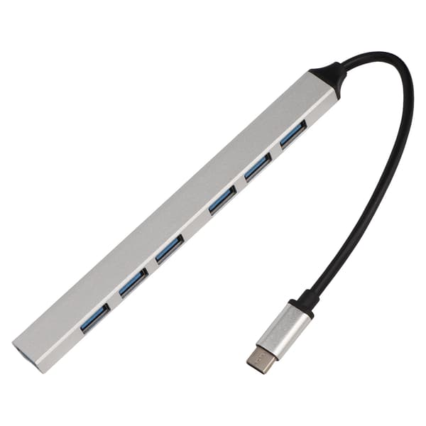 Type C Hub 7 i 1 aluminiumslegering 5 Gbps transmission bredt kompatibel Type C dockingstation til pc-bærbar computer