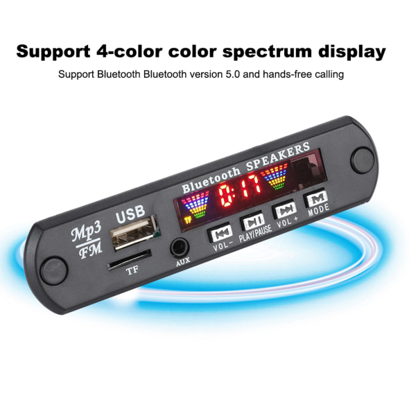 TFM01Bt U-DX Bluetooth 5.0 4 farger skjerm FM APE FLAC Decode Board Module
