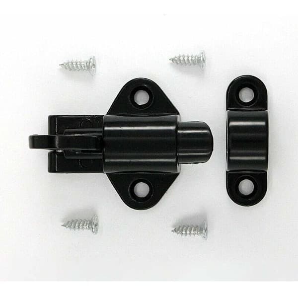Self-closing Latch (Black) Spring Door Lock - Door Latch - Automatic Window Door Security Lock - Spring Bolt Latch Black
