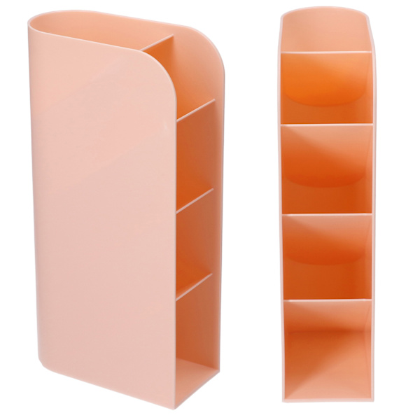 Opbevaringsboks skrivebord 4 gitter multifunktionel sød pink vertikal brevpapir arrangør til studierum kontor toiletbord
