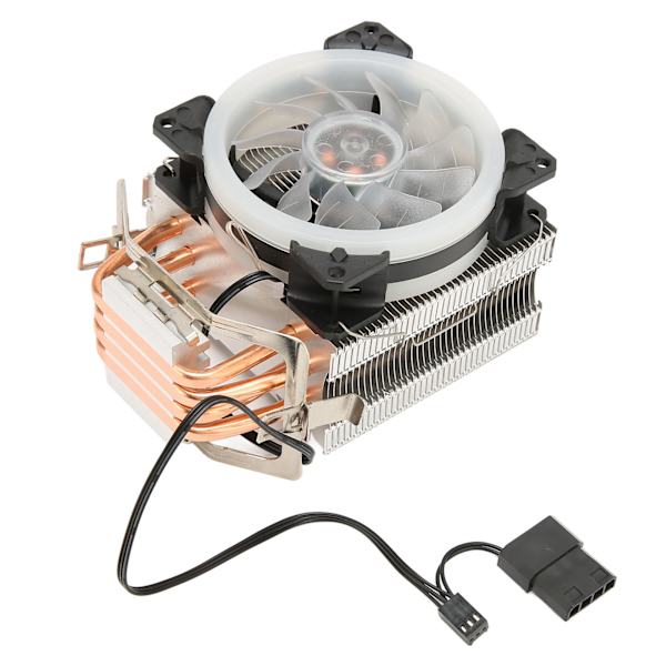 CPU-køler med RGB-lys 9,2 cm blæser 12V 3PIN 4PIN interface Plug and Play CPU-køleblæser Lydløs CPU-blæser til stationær computer