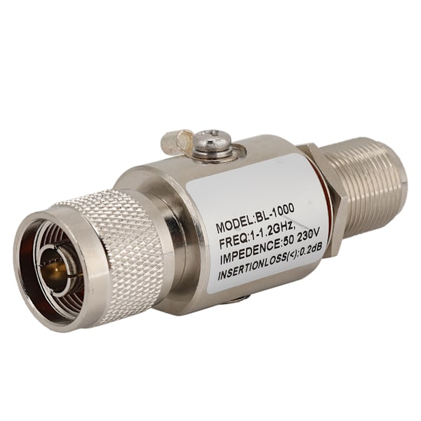 BL-1000 1-1,2 GHz N-hane till N-hona överspänningsskydd Full Band Lightning Arrester Protection