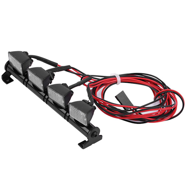 4 LED-valonauha, kattovalot, lamppu, lisävarusteosa Axial scx10 Traxxas trx‑4 RC-autoon (valkoinen)