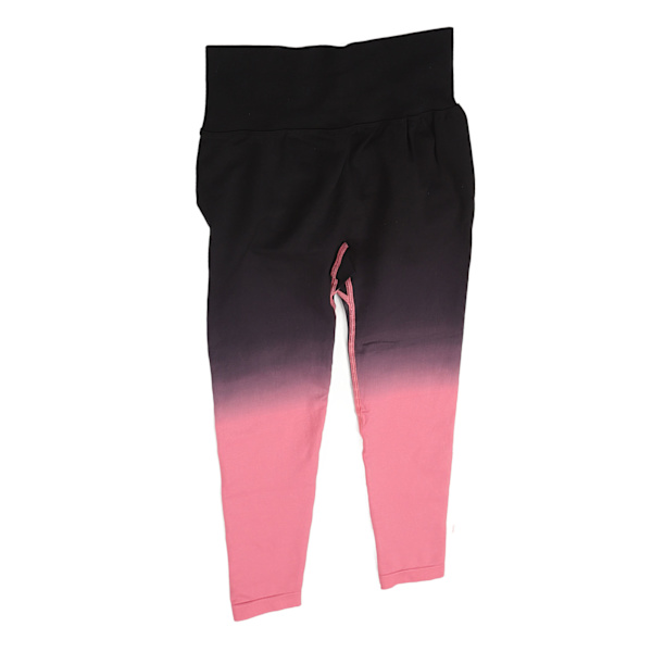 Butt Lifting Yoga Bukser Hurtigtørrende Højtaljede Yoga Leggings til Kvinder Dame Gradient Sort Pink