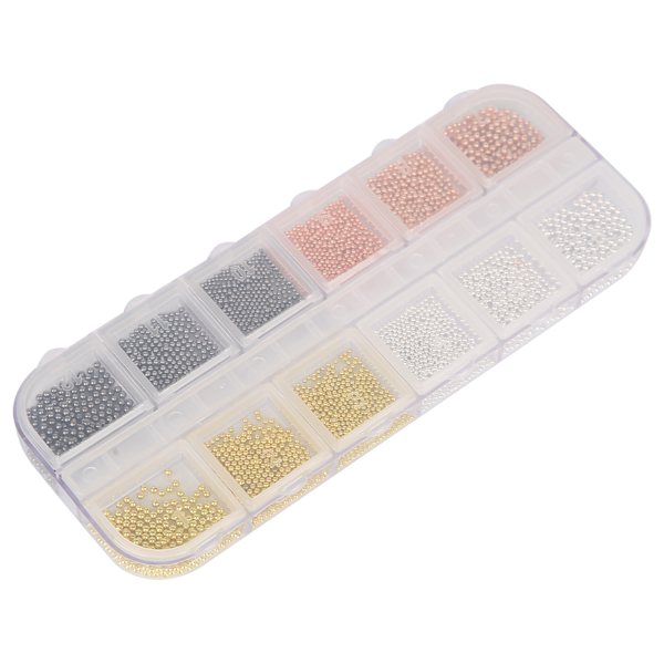 Nail art stålbollsdekorationer blandade storlekar manikyr DIY dekorpärlor för hemsalong07