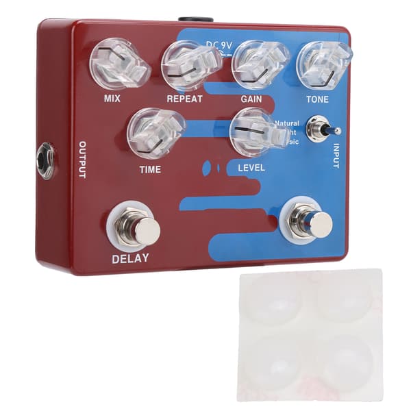 Distortion Delay Gitarr Effekt Pedal Digital med 3 Lägen CP‑68 DC9V Musiktillbehör