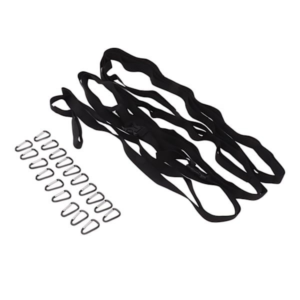 19 Ring Resväska Klädstreck Utomhus Bärbar Camping Klädstreck med Karabiner för Resor Vandring Picknick