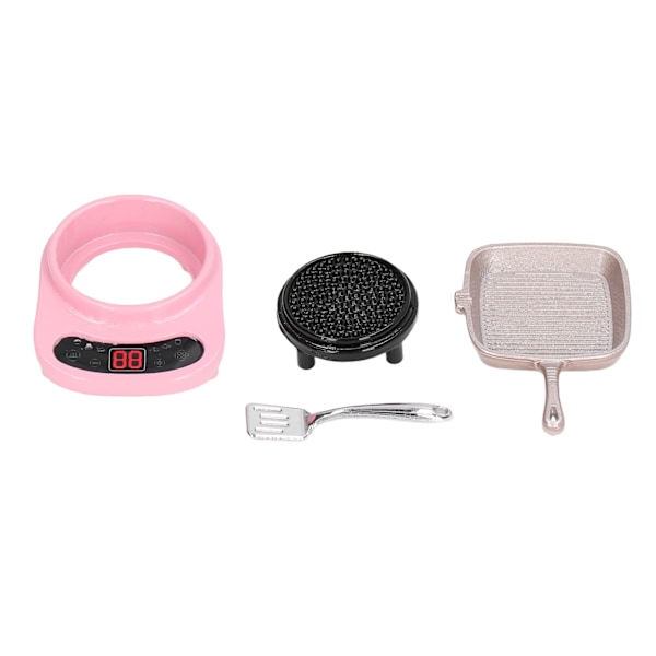 1:12 Nuken talo Keittiötarvikesarja Seos Simulaatio Liesi Kattila Lasta Miniatyyri KeittiötarvikePink