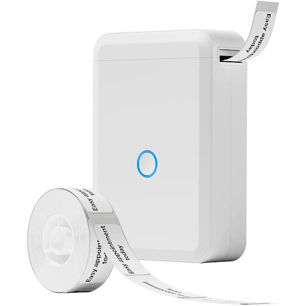 Bærbar Bluetooth Termisk Etiketprinter - Blækfri Håndholdt Printer med Flere Skabeloner til Hjemmekontor og Virksomhedsbrug