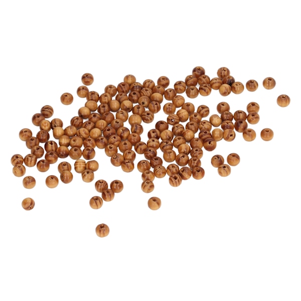 800 stk. træperler 8mm brune runde træperler i løs vægt til DIY-håndværk halskæder armbånd smykkefremstilling