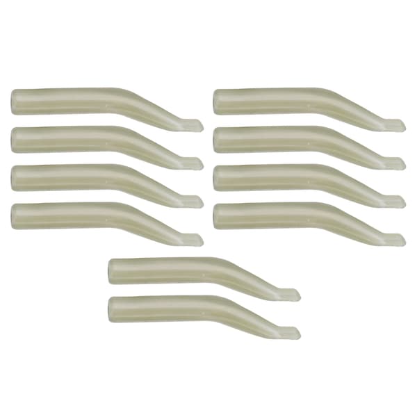 100 stk. 20 mm PE Anti Tangles Line Aim Hook Sleeve Lysegrønn Karpfisketilbehør