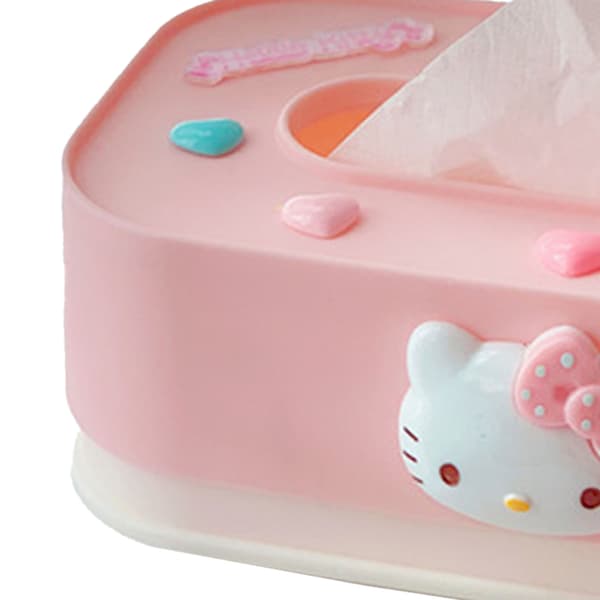 Söt lyftande näsdukslåda rektangulär plastfri justerbar lyftande näsdukslåda för sovrum vardagsrum rosa prickig K T